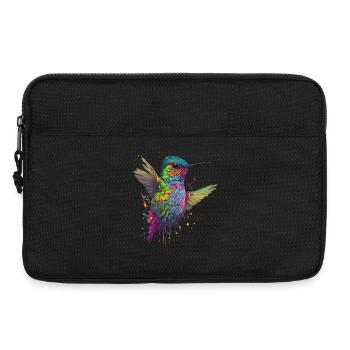 Color Explosion Hummingbird Artwork - Laptop bag 13" - black - Front