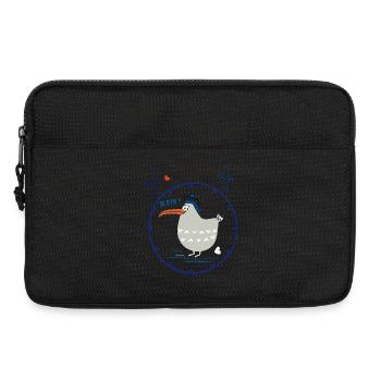 Moin, maritim, Möwe - Laptoptasche 13" - Schwarz - Vorne