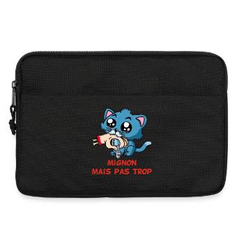 Mignon mais pas trop - Sacoche pour ordinateur portable 13 pouces - noir - Devant