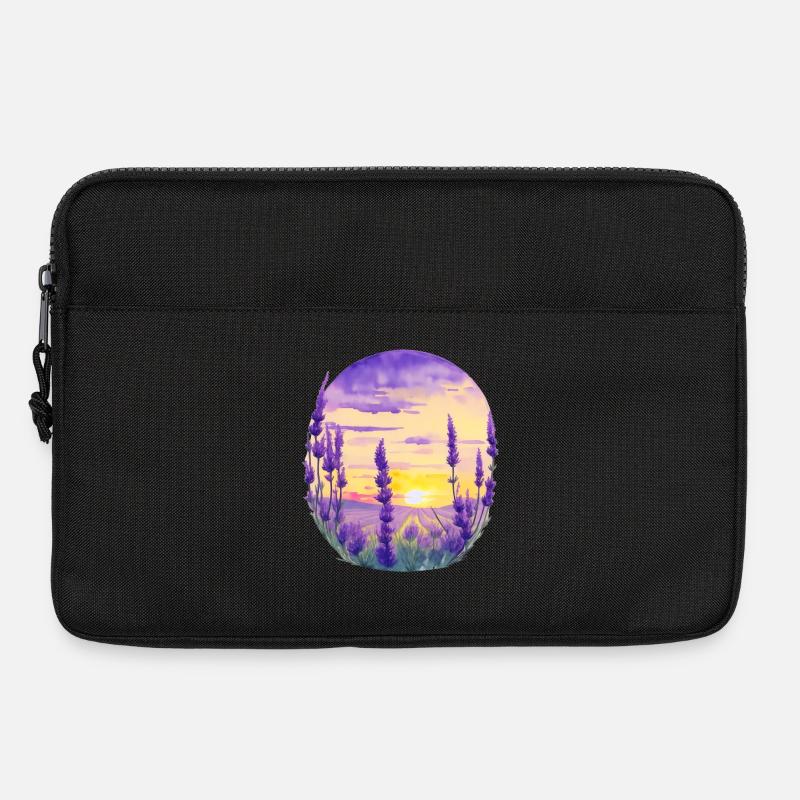 Lavendelfeld - Laptoptasche 13" - Schwarz