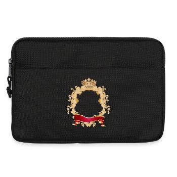 Royal frame in coat of arms style with crown - Laptop bag 13" - black - Front