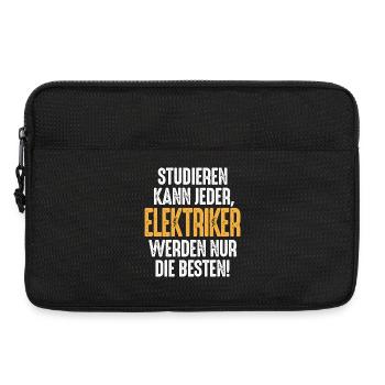 Studieren kann jeder Elektriker werden nur die - Laptoptasche 13" - Schwarz - Vorne