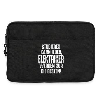 Studieren kann jeder Elektriker werden nur die - Laptoptasche 13" - Schwarz - Vorne