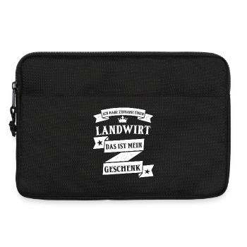 Lustiger Landwirt Bauer Beruf Spruch - Laptoptasche 13" - Schwarz - Vorne