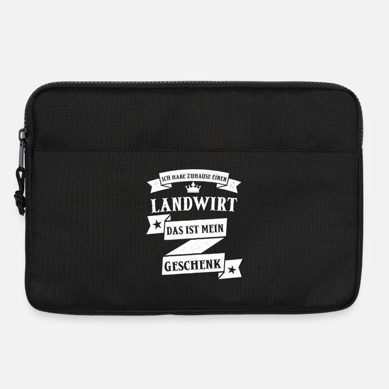 Lustiger Landwirt Bauer Beruf Spruch - Laptoptasche 13" - Schwarz
