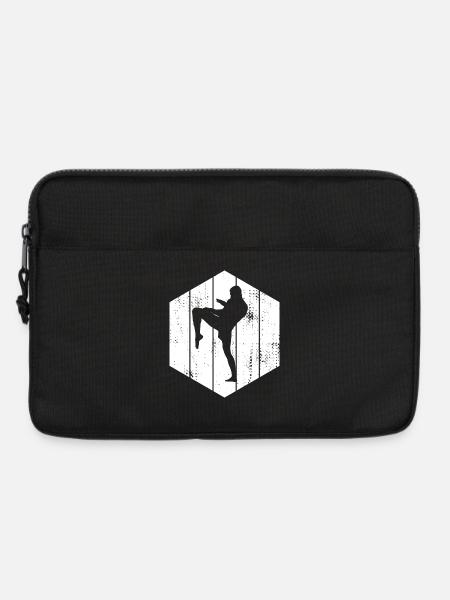 Kickboxer Zeichnung - Laptoptasche 13" - Schwarz