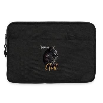 Cat Mom Ornamental Black Gold - Laptop bag 13" - black - Front