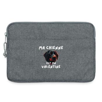 Ma Chienne Valentine - Sacoche pour ordinateur portable 13 pouces - gris chiné - Devant