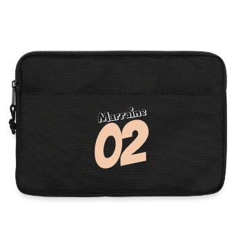 Marraine 02 en rose pêche - Sacoche pour ordinateur portable 13 pouces - noir - Devant