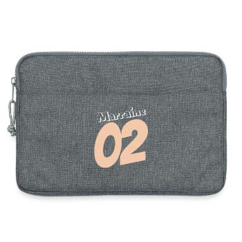 Marraine 02 en rose pêche - Sacoche pour ordinateur portable 13 pouces - gris chiné - Devant
