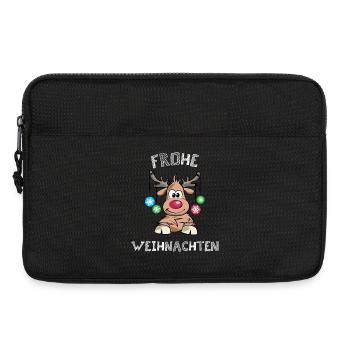 frohe weihnachten Elch Rentier Trend Elch Symbol - Laptoptasche 13" - Schwarz - Vorne