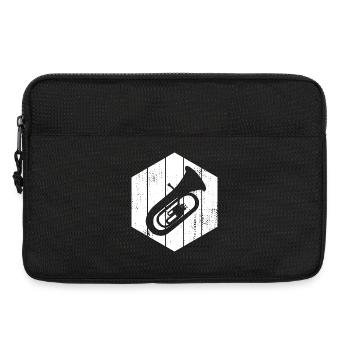 Dessin de tuba - Sacoche pour ordinateur portable 13 pouces - noir - Devant
