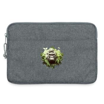 Gorille Jungle Émeraude - Sacoche pour ordinateur portable 13 pouces - gris chiné - Devant