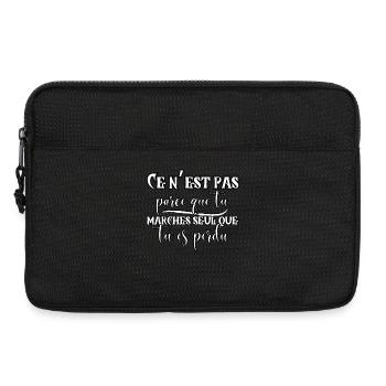 Seul mais pas perdu - Sacoche pour ordinateur portable 13 pouces - noir - Devant