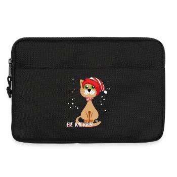 be Merry Weihnachten Katze - Laptoptasche 13" - Schwarz - Vorne