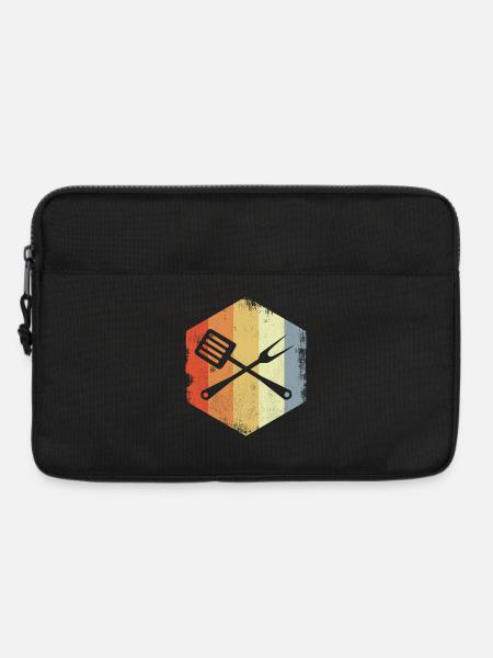 Retro Kochutensilien - Laptoptasche 13" - Schwarz