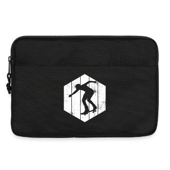 Skateboarder Sketch - Laptop bag 13" - black - Front