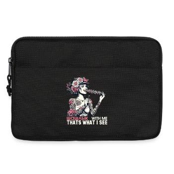 Shish kebab délicieux femme tatouage cadeau - Sacoche pour ordinateur portable 13 pouces - noir - Devant