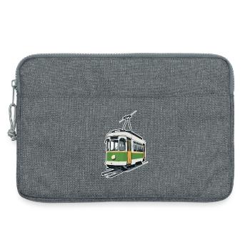 Straßenbahn Tram Bahn - Laptoptasche 13" - Grau meliert - Vorne