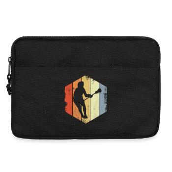 Vintage Lacrosse Players - Laptop bag 13" - black - Front