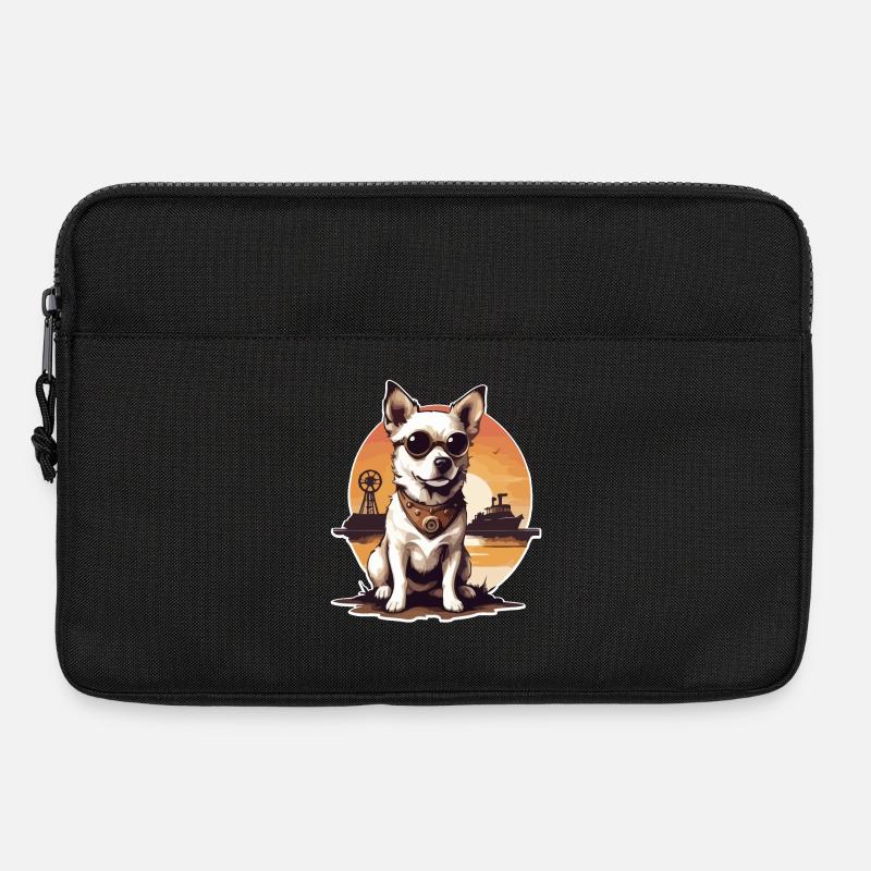 Steampunk Hund - Laptoptasche 13" - Schwarz