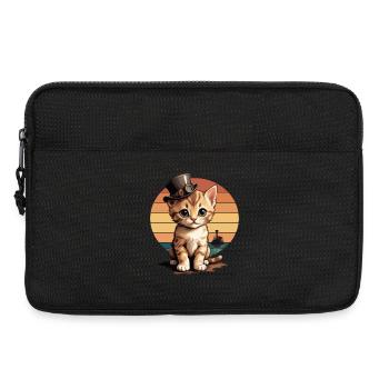 Steampunk Cat - Laptop bag 13" - black - Front