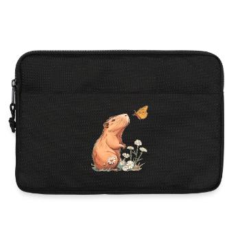 Papillon Capybara - Sacoche pour ordinateur portable 13 pouces - noir - Devant
