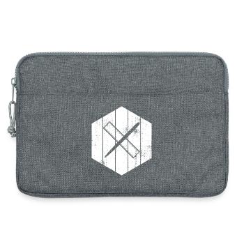 Zeichnen mit Stift und Lineal - Laptoptasche 13" - Grau meliert - Vorne