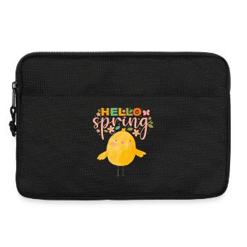 Rêve printanier humoristique au poulet - Sacoche pour ordinateur portable 13 pouces - noir - Devant