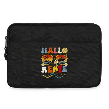 Hallo Sommer Retro Design Rentner Rentnerin  - Laptoptasche 13" - Schwarz - Vorne
