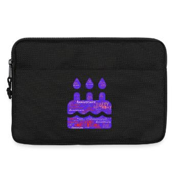 HAPPY BIRTHDAY. JOYEUX ANNIVERSAIRE. ANNIVERSAIRE. - Sacoche pour ordinateur portable 13 pouces - noir - Devant