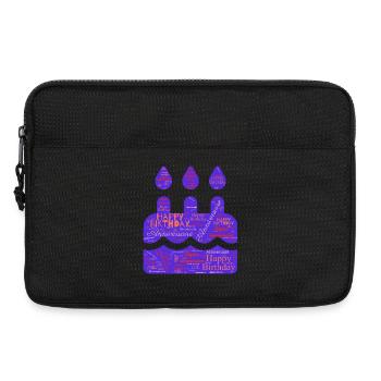 ANNIVERSAIRE. HAPPY BIRTHDAY. JOYEUX ANNIVERSAIRE. - Sacoche pour ordinateur portable 13 pouces - noir - Devant