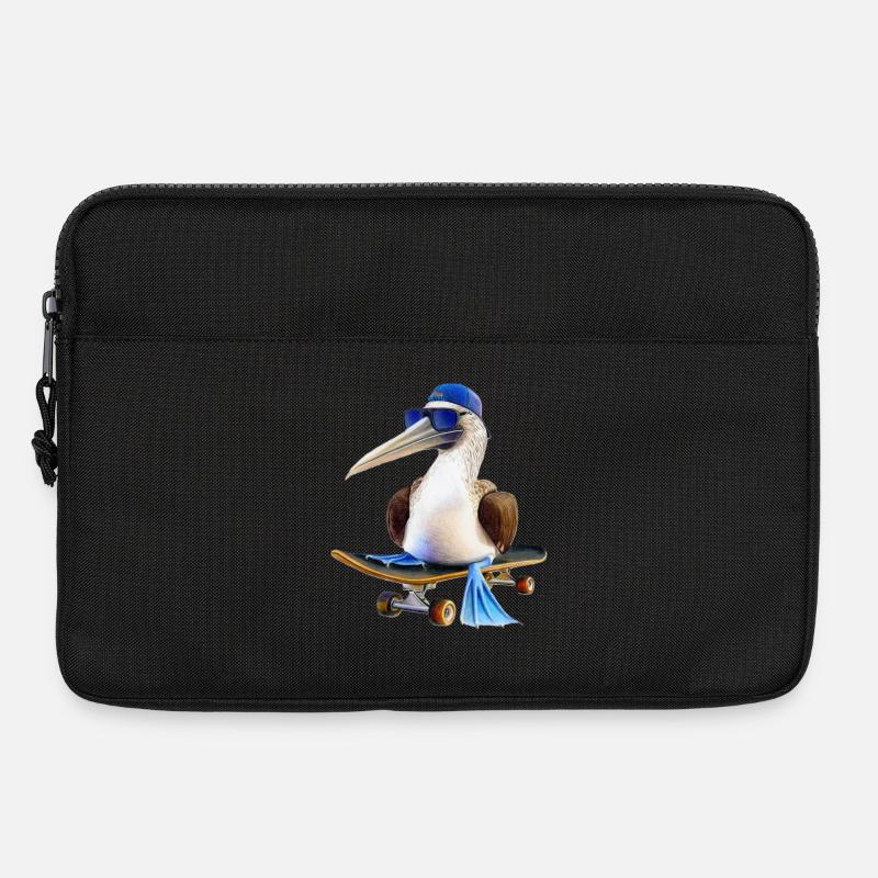 Blue-footed booby skateboard - Laptop bag 13" - black