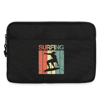 Vintage Surfboard - Laptop bag 13" - black - Front