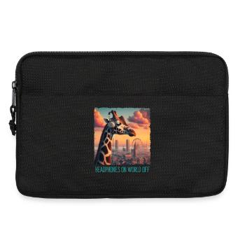 Headphones on world off - Laptop bag 13" - black - Front