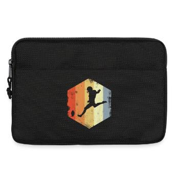 Vintage Football Player Sketch - Laptop bag 13" - black - Front