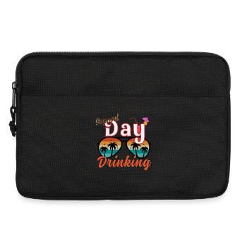 Day Drinking Palm Print - Laptoptasche 13" - Schwarz - Vorne