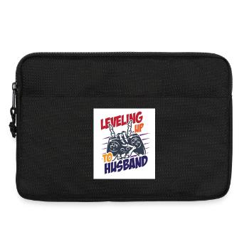 Funny leveling upto husband shirt |New Husband | - Laptoptasche 13" - Schwarz - Vorne