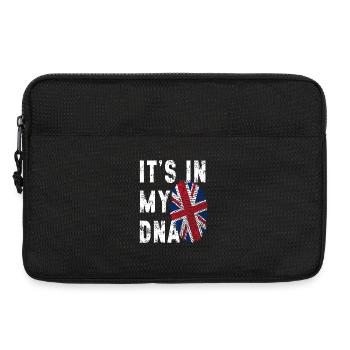 ES IST IN MEINER DNA Britische Flagge England Großbritannien Großbritannien - Laptoptasche 13" - Schwarz - Vorne