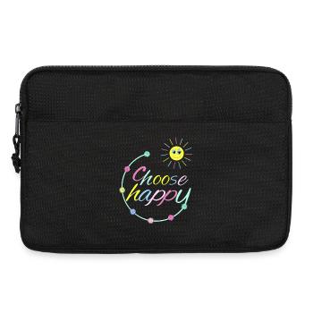 Choisissez Happy - Sacoche pour ordinateur portable 13 pouces - noir - Devant