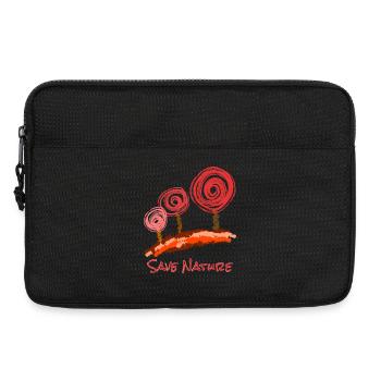 Trees Abstract with Font - Laptop bag 13" - black - Front