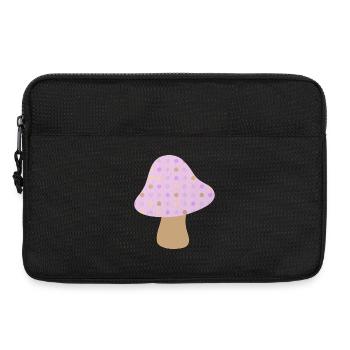 Pilz braun Punkte Dots pastell Wald Kinderzimmer - Laptoptasche 13" - Schwarz - Vorne