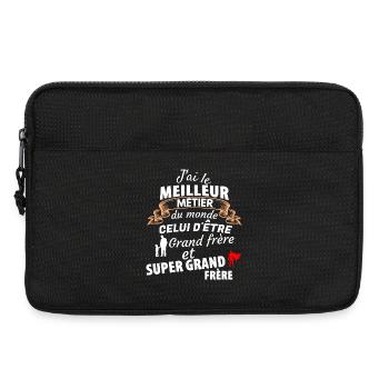 Citation Humoristique Fratrie - Sacoche pour ordinateur portable 13 pouces - noir - Devant
