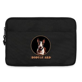 Bull Terrier Dog Portrait Circle - Laptop bag 13" - black - Front