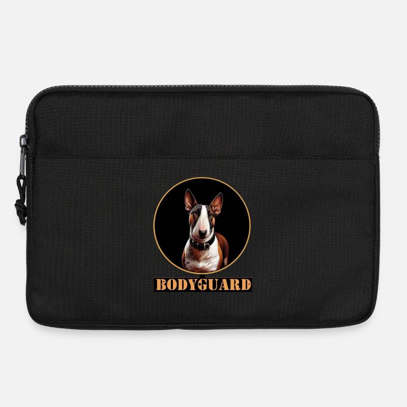 Bullterrier Hund Portrait Kreis - Laptoptasche 13" - Schwarz