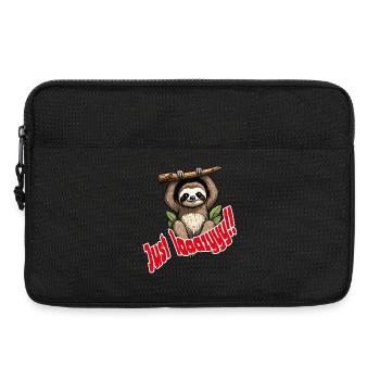 Süßer Faultier mit humoristischem Spruch - Laptoptasche 13" - Schwarz - Vorne