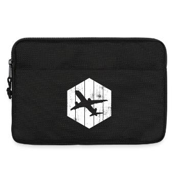 Flugzeuge Skizze - Laptoptasche 13" - Schwarz - Vorne