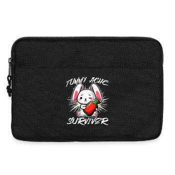 Tummy Ache Survivor – Süßes Hasen-Design - Laptoptasche 13" - Schwarz - Vorne