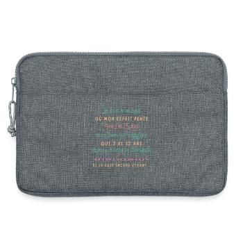 Âge et humour esprit jeune - Sacoche pour ordinateur portable 13 pouces - gris chiné - Devant