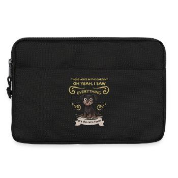 Schlammbespritzter Welpe: Katzenschuld - Laptoptasche 13" - Schwarz - Vorne